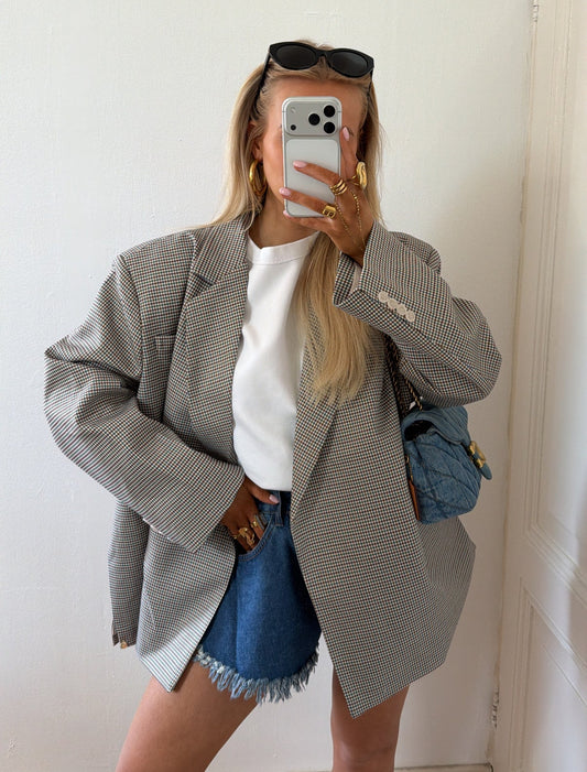 OVERSIZED BLAZER CHECKERED MULTICOLOR