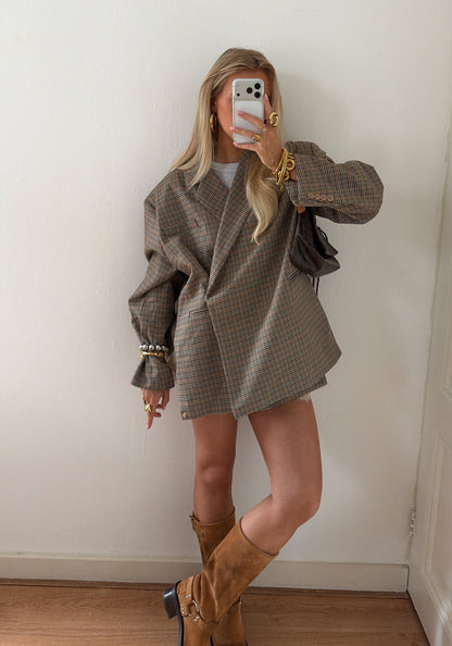 OVERSIZED BLAZER CHECKERED BRUIN