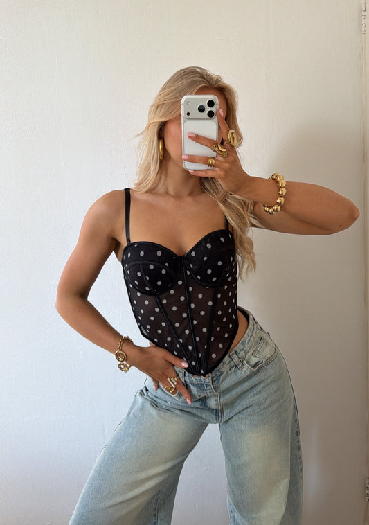 Dot corset top
