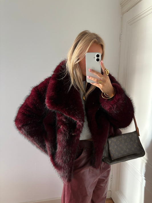 Fenne faux fur jacket rood