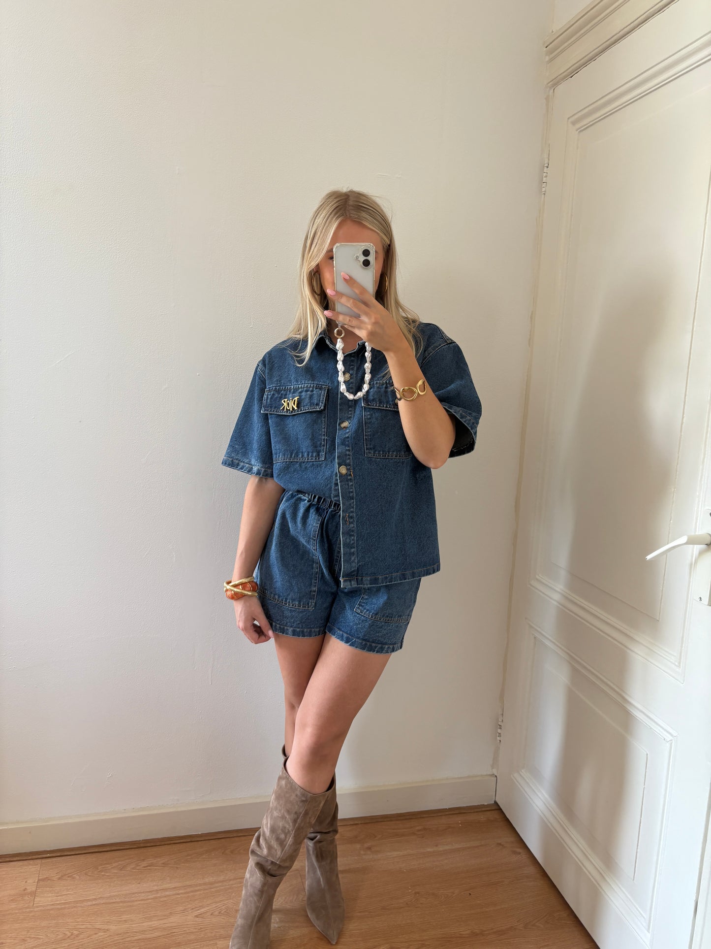Denim blouse
