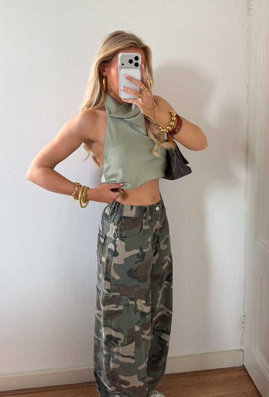CAMO BALLOON JEANS