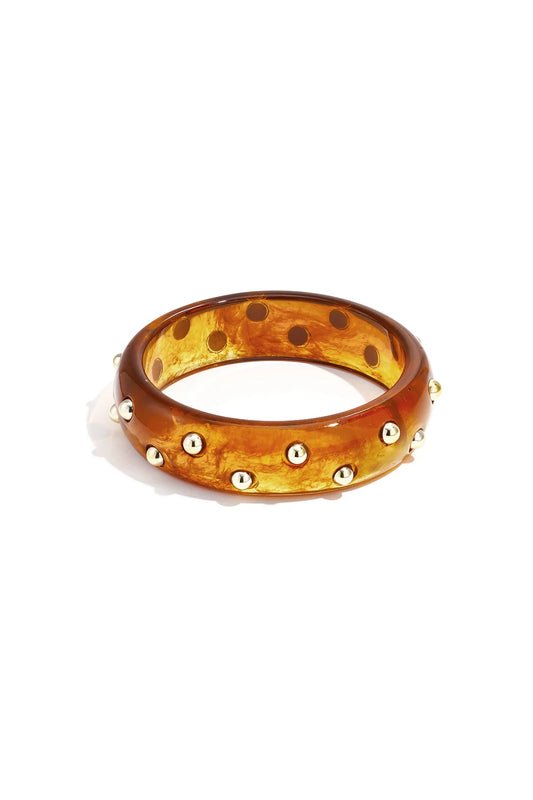 Studded bangle bruin
