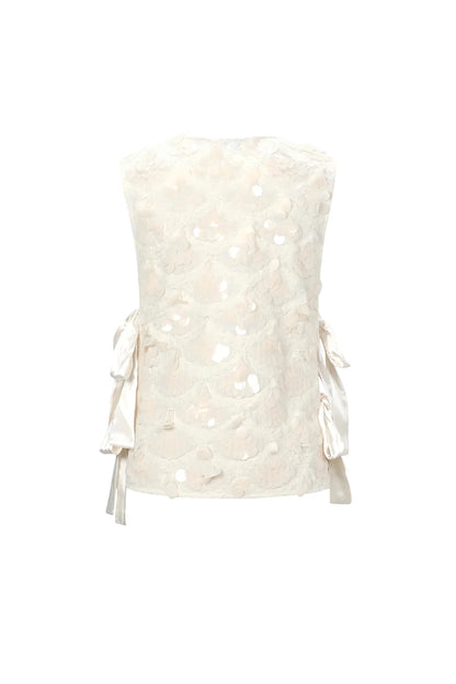 BOW SEQUINS TOP