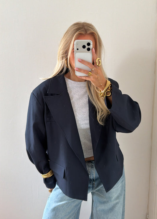 CROPPED BLAZER MARINE