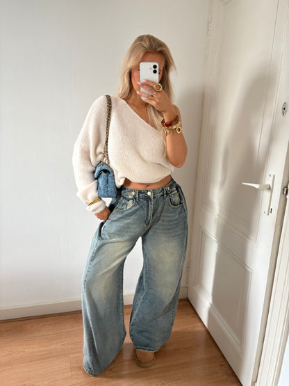 Boozy button jeans