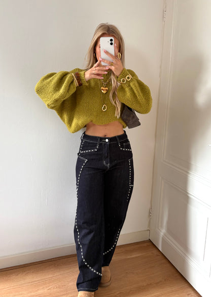 Stacey balloon studs jeans