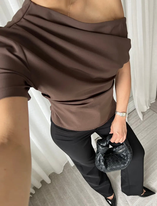 Iconic top - brown