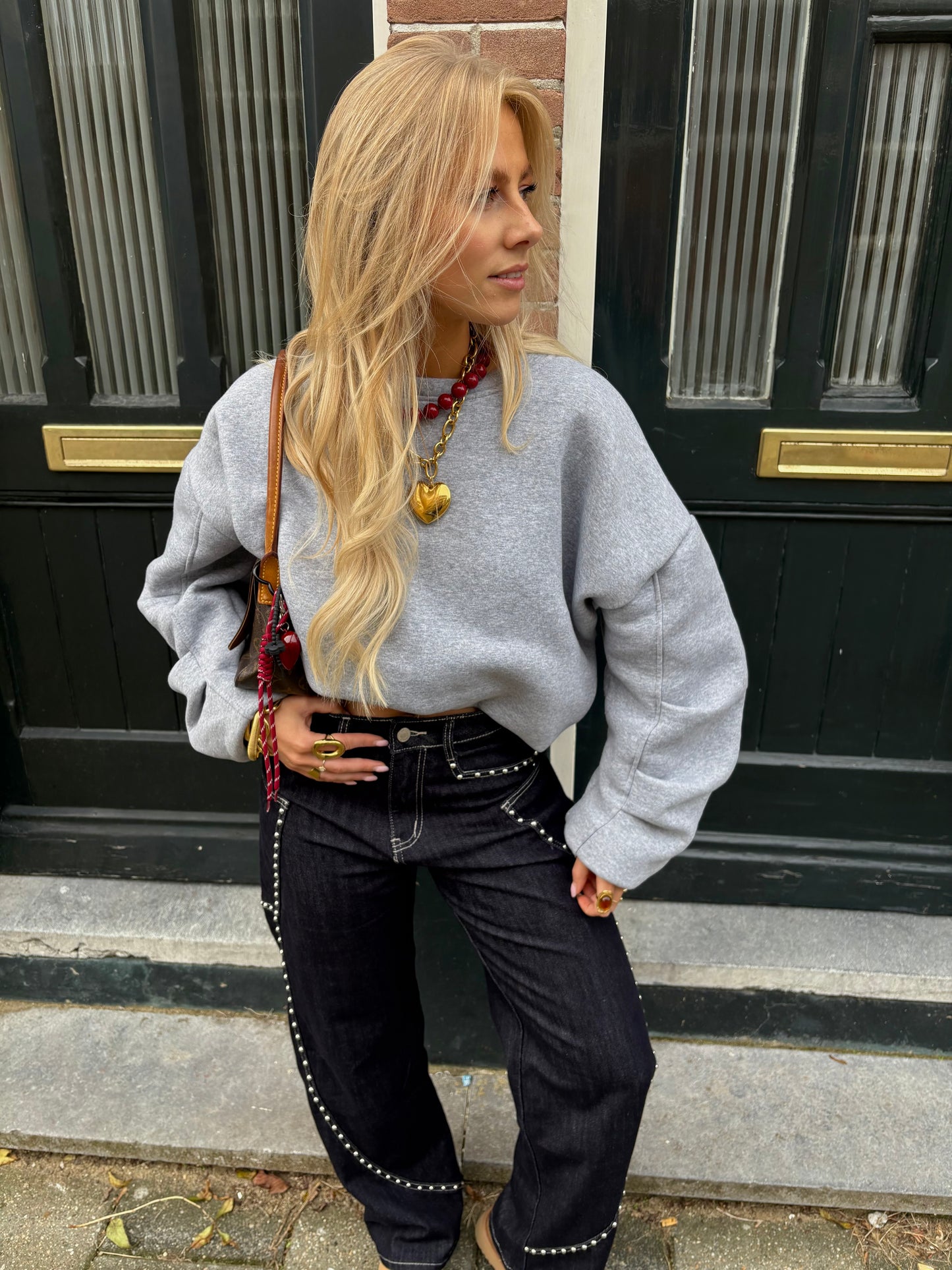 Stacey balloon studs jeans