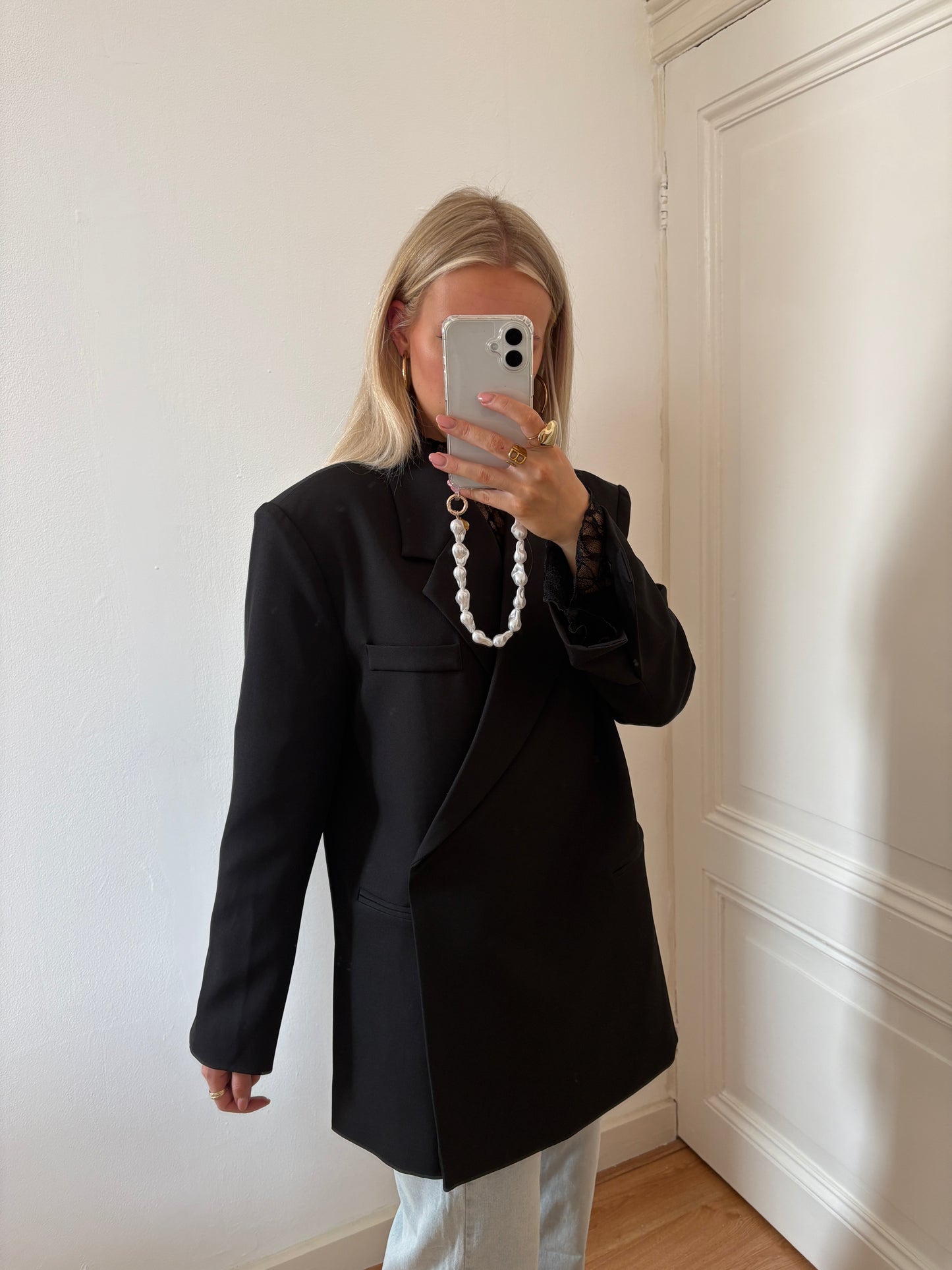 Oversized blazer - black