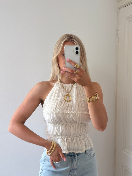 Lise open back top - wit