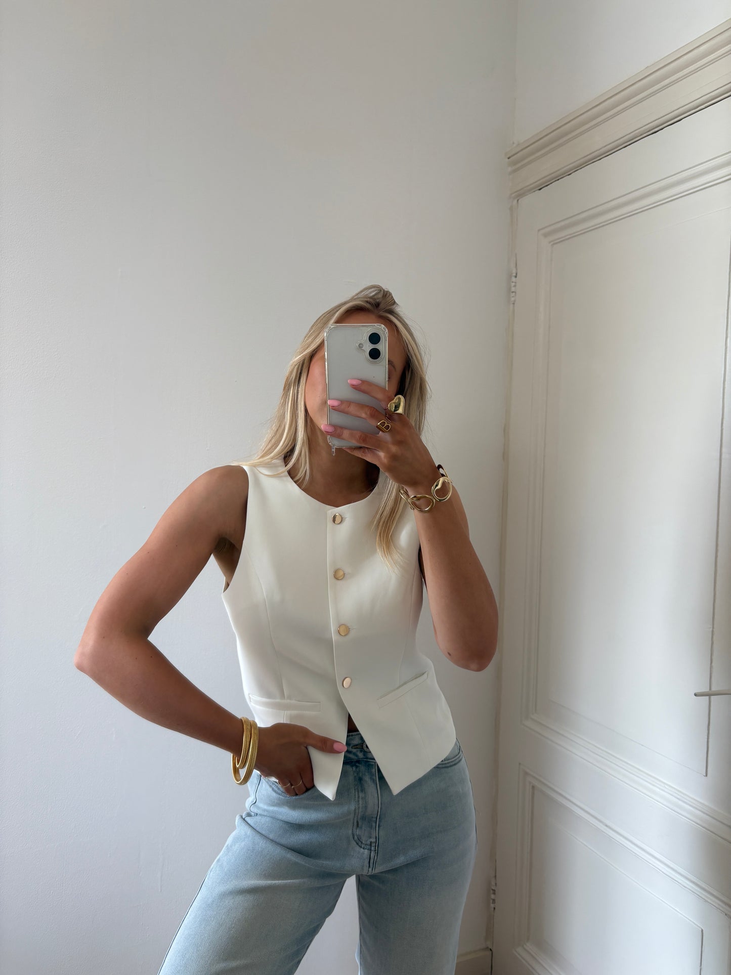 Julie gilet - wit