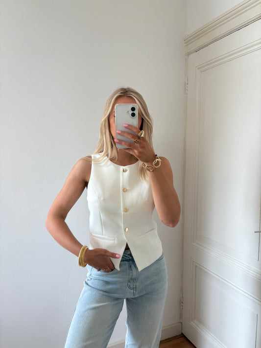 Julie gilet - wit