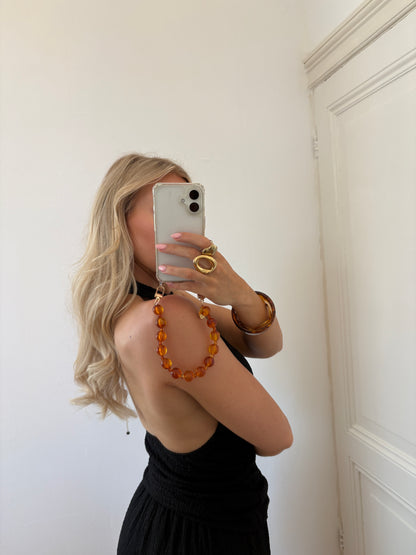 Chiara open-back top - black