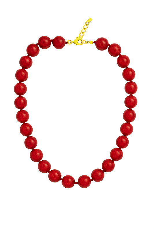 Pien kralen ketting bordeaux